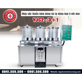 Máy sắc thuốc đóng túi tự động 3 nồi đun